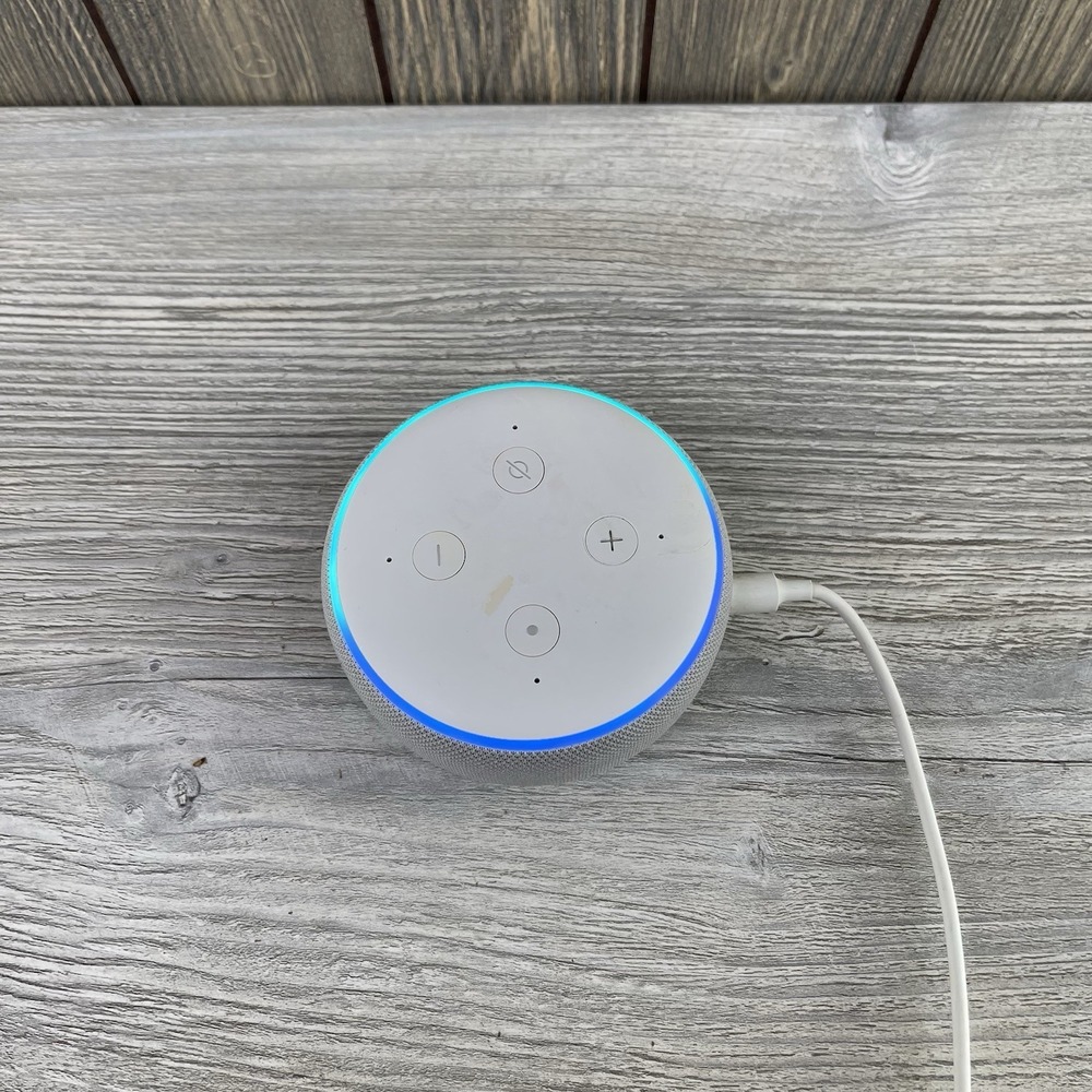 Amazon Echo Dot 3rd Gen D9N29T Smart Speaker White Gray With Power Cord TESTED - Picture 3 of 12